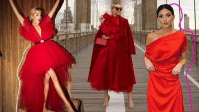 أجدد موديلات فستان أحمر تضفي لمسة جذابة على إطلالتكِ