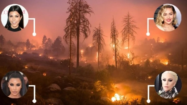 نيران الحرائق في كاليفورنيا تلتهم منازل أشهر النجمات والنجوم