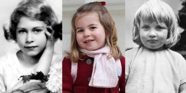 مَن تُشبه الأميرة شارلوت، الملكة إليزابيث الثانية أو الأميرة ديانا؟