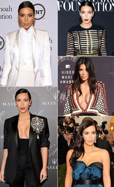 أجمل إطلالات لـKim Kardashian على السجادة الحمراء