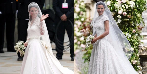 8 فروقات بين فستان زفاف Kate Middleton وفستان شقيقتها: أيهما الأجمل؟