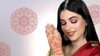 مكياج هندي يناسب الهالوين وحيلة لرسم حناء – يوتيوب جمالكِ