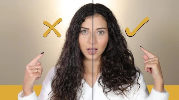 5 اختبارات تكشف الطريقة الصحيحة والخاطئة لتنشيف وتصفيف الشعر الكيرلي المبلل – يوتيوب جمالكِ