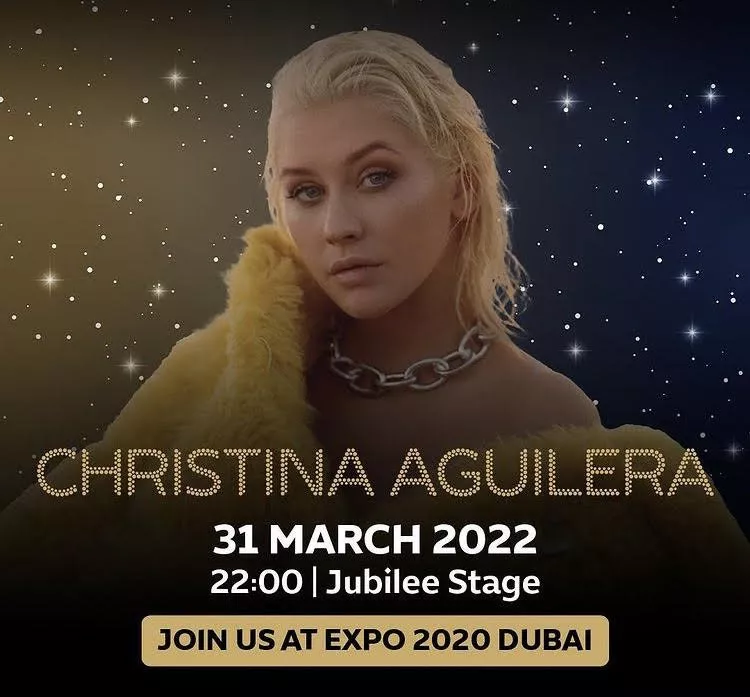 Christina Aguileraفعاليات حفل ختام اكسبو دبي 2020