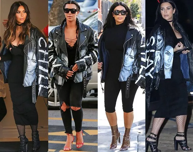 Kim Kardashian لا تتخلّى عن هوسها بنفسها ولا عن سترتها الجديدة
