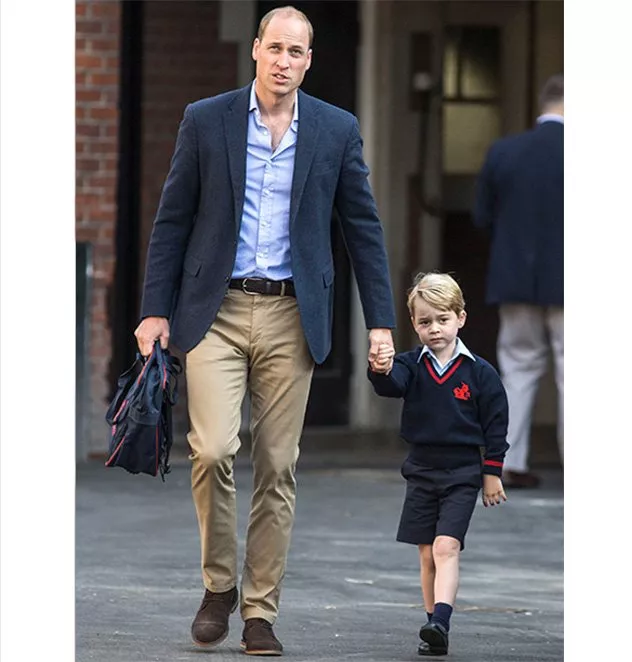 صور الأمير جورج خلال اليوم الأوّل له في المدرسة من دون والدته