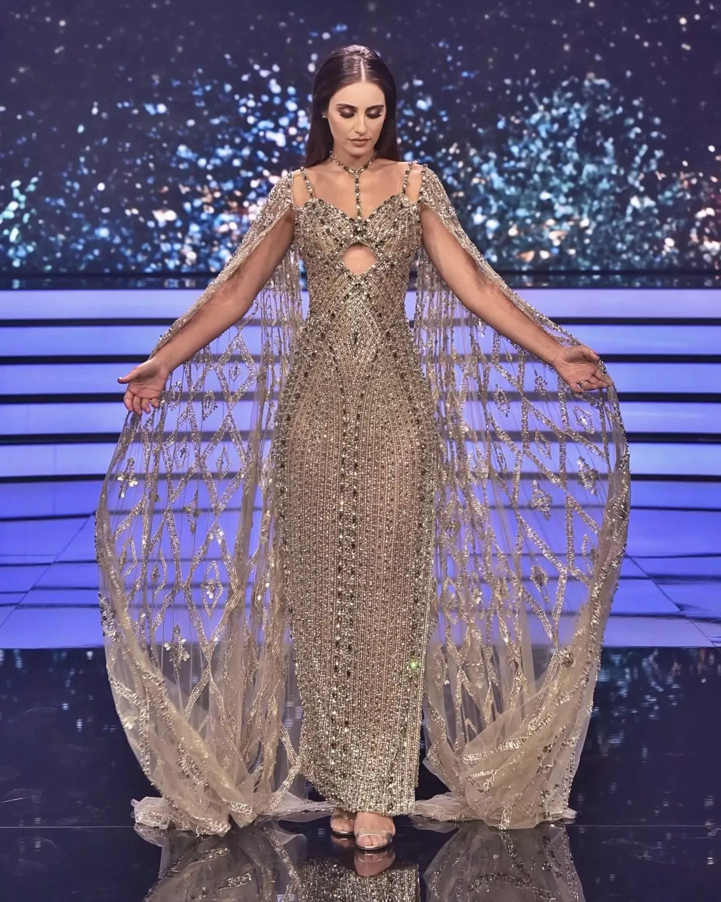 طلة ايميه صياح حفل انتخاب ملكة جمال لبنان 2022