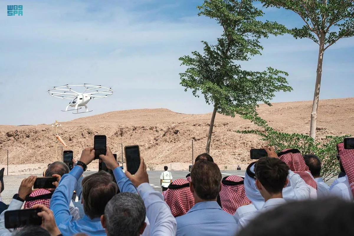 نيوم تعلن عن نجاح تجارب التاكسي الجوي، الأول من نوعه في السعودية