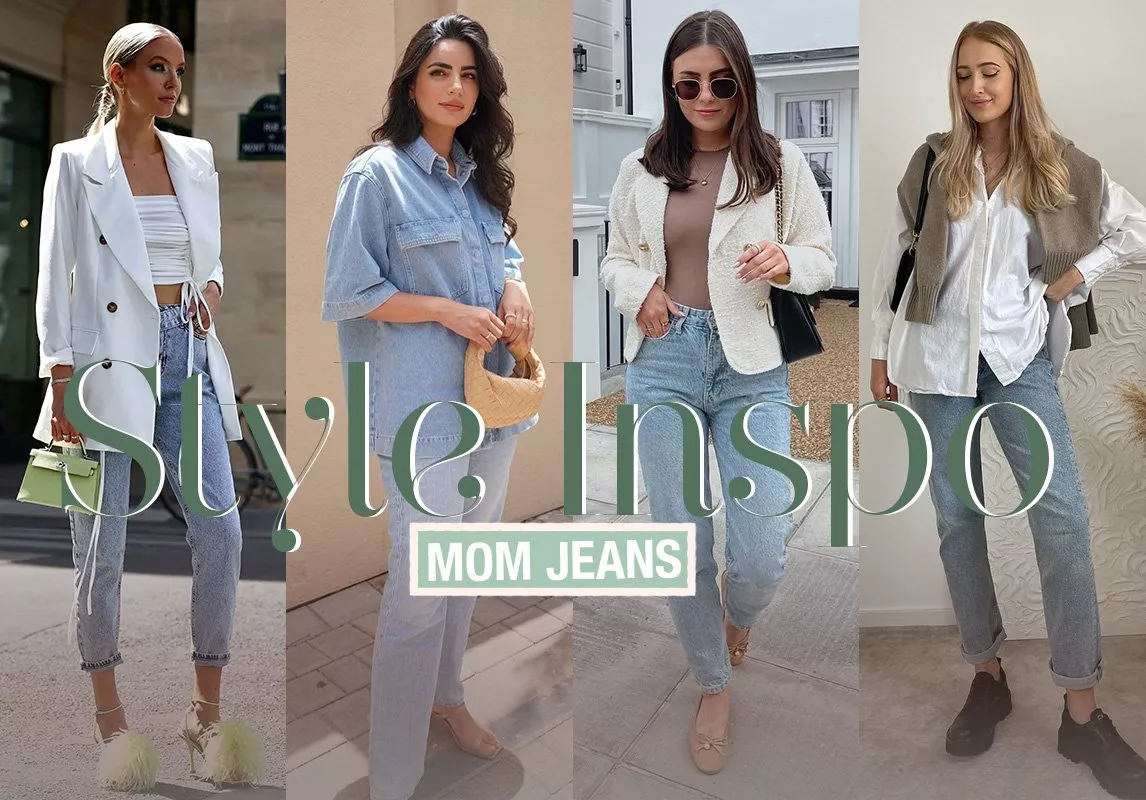 افكار تنسيق الجينز الذي لا يغيب عن ساحة الموضة: Mom Jeans