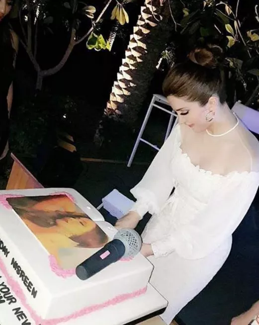 نسرين طافش تحتفل بعيد ميلادها بعد شهرين بإطلالة ناجحة جعلتها تبدو كالعروس