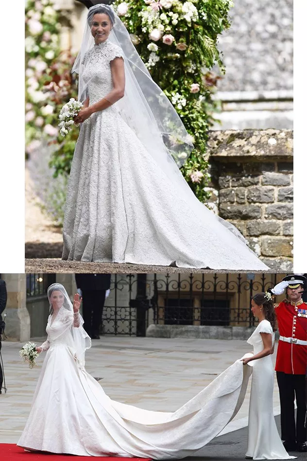 8 فروقات بين فستان زفاف Kate Middleton وفستان شقيقتها: أيهما الأجمل؟