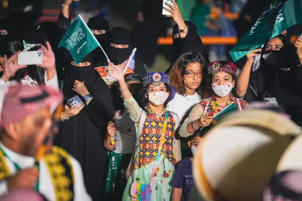احتفل السعوديون بأجواء فعاليات اليوم الوطني السعودي