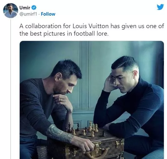 كريستيانو رونالدو وليونيل ميسي في إعلان Louis Vuitton: أهمّ صورة لسنة 2022