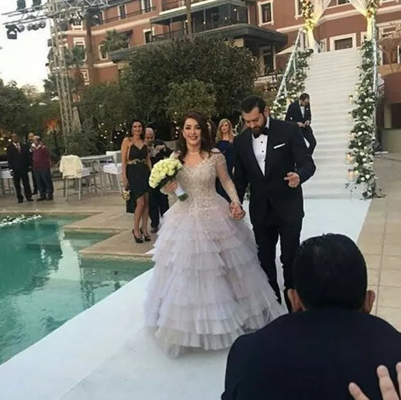 بالصور، الحفل الثاني لزفاف الممثّلة السوريّة كندة علوش من الممثّل المصريّ عمرو يوسف