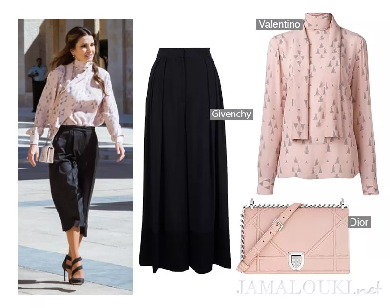 الملكة رانيا في إطلالة أنثويّة مواكبة لصيحات الموضة
