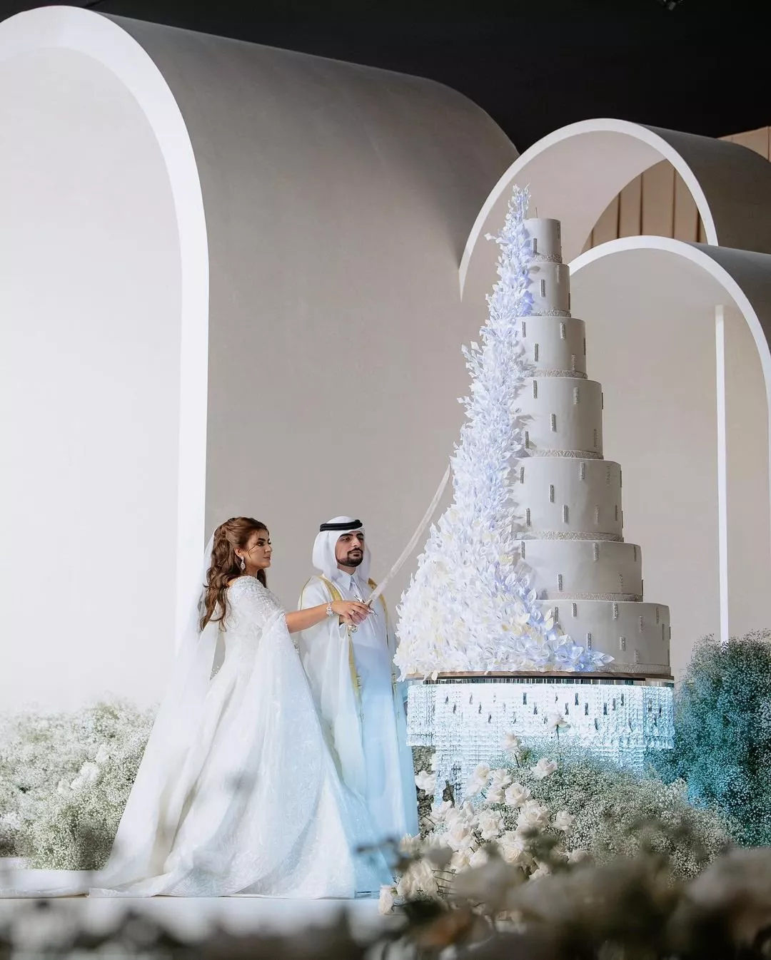 صور من حفل زفاف الشيخة مهرة بنت محمد آل مكتوم والشيخ مانع آل مكتوم