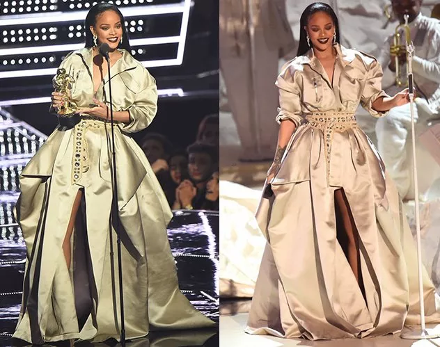 الدراماتيكيّة، الغرابة والإغراء... كلّها في إطلالات Rihanna في حفلMTV Video Music Awards 2016