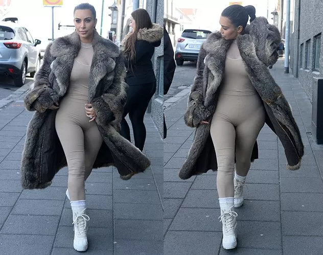 Kim Kardashian تتباهى برشاقتها بعد الحمل بأزياءٍ ضيّقة