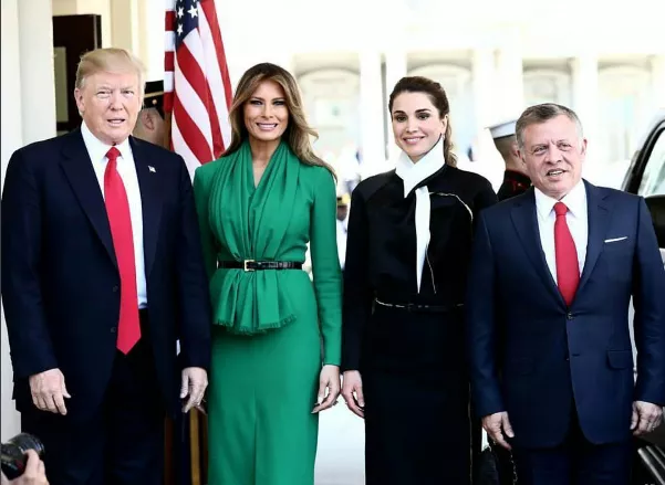 الملكة رانيا تلتقي Melania Trump في واشنطن، مَن كانت الأجمل؟