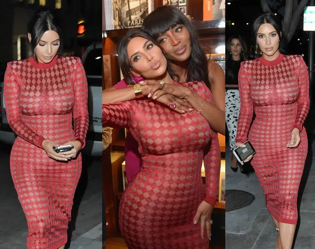 Kim Kardashian في إطلالةٍ مدحت قوامها بشكلٍ لافت