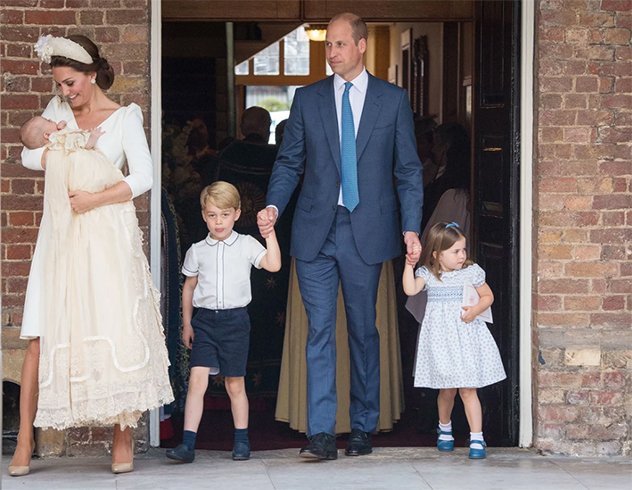 مراسم عماد الأمير لويس كيت ميدلتون الأمير ويليام الأمير جورج الأميرة شارلوت
