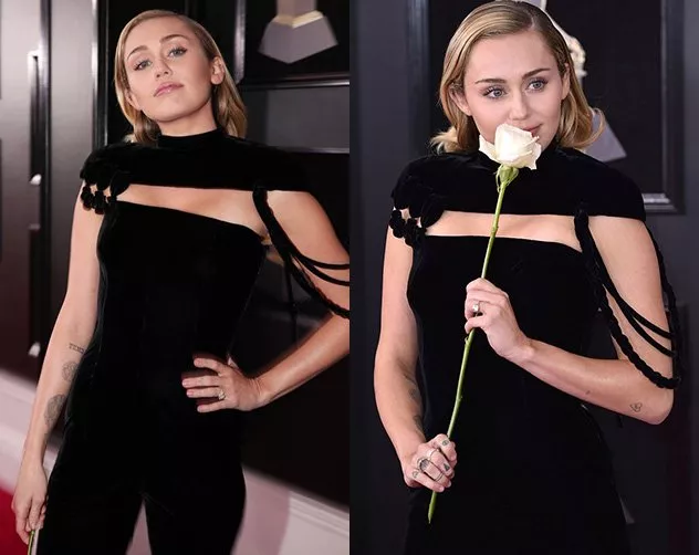 Miley Cyrus تقلب المقاييس في حفل Grammys لعام 2018: إطلالتان بعيدتان عن الجنون