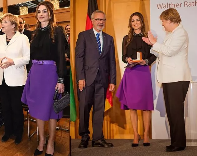الملكة رانيا مثالٌ للأناقة في ألمانيا