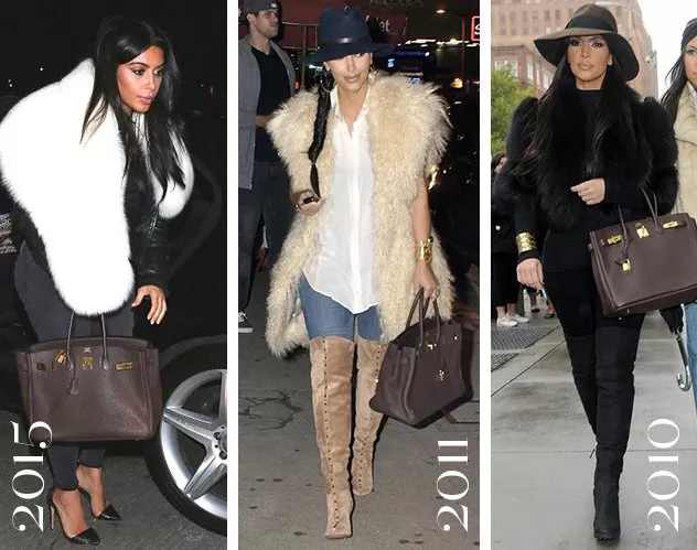 النجمة Kim Kardashian تعاود ارتداء أزياء الماضي