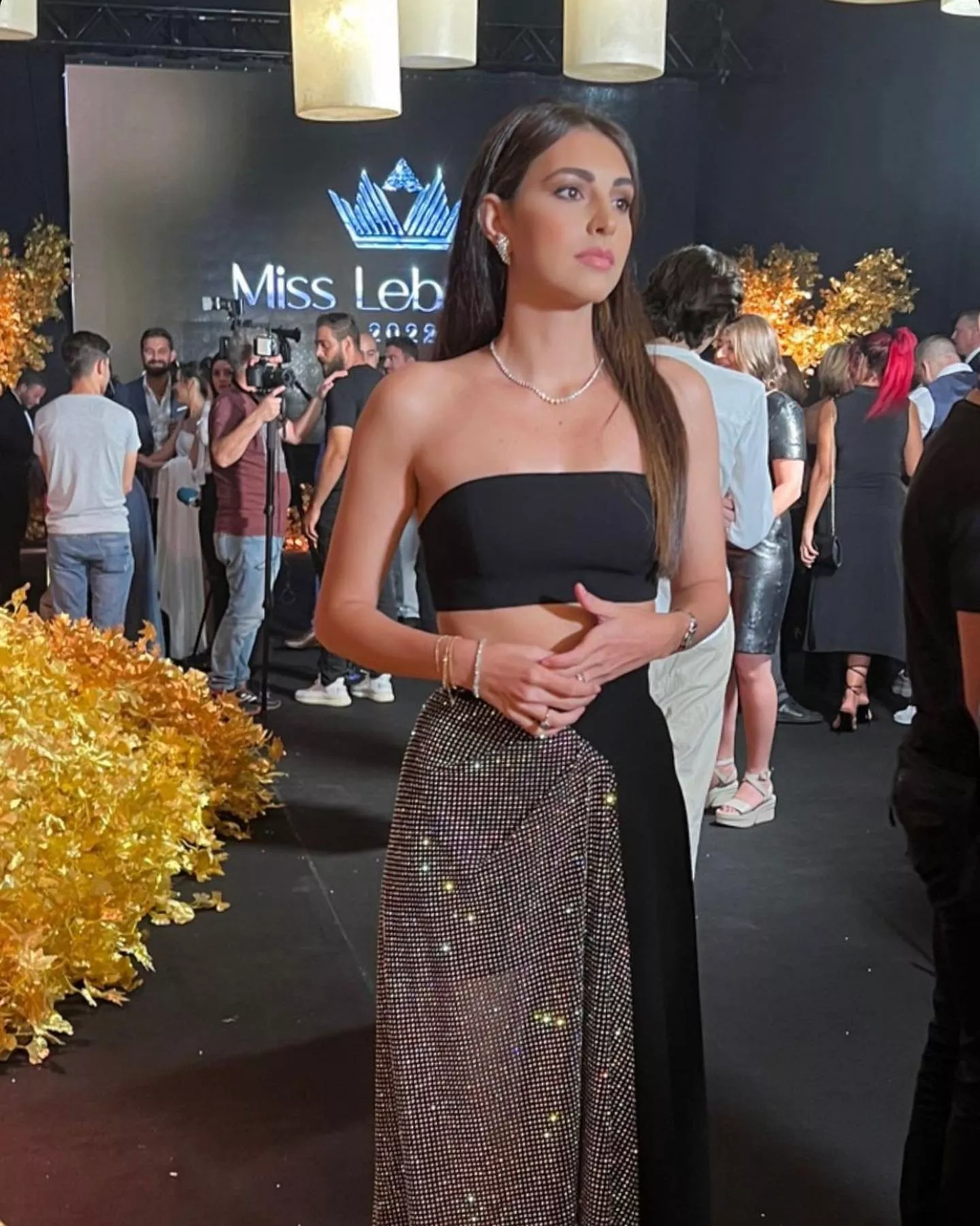 فاليري ابو شقرا في اطلالة جذابة خلال حفل انتخاب ملكة جمال لبنان 2022