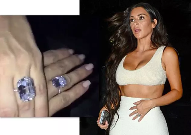 خاتم واحد لا يكفي! Kim Kardashian تحصل على خاتم زواج ثانٍ