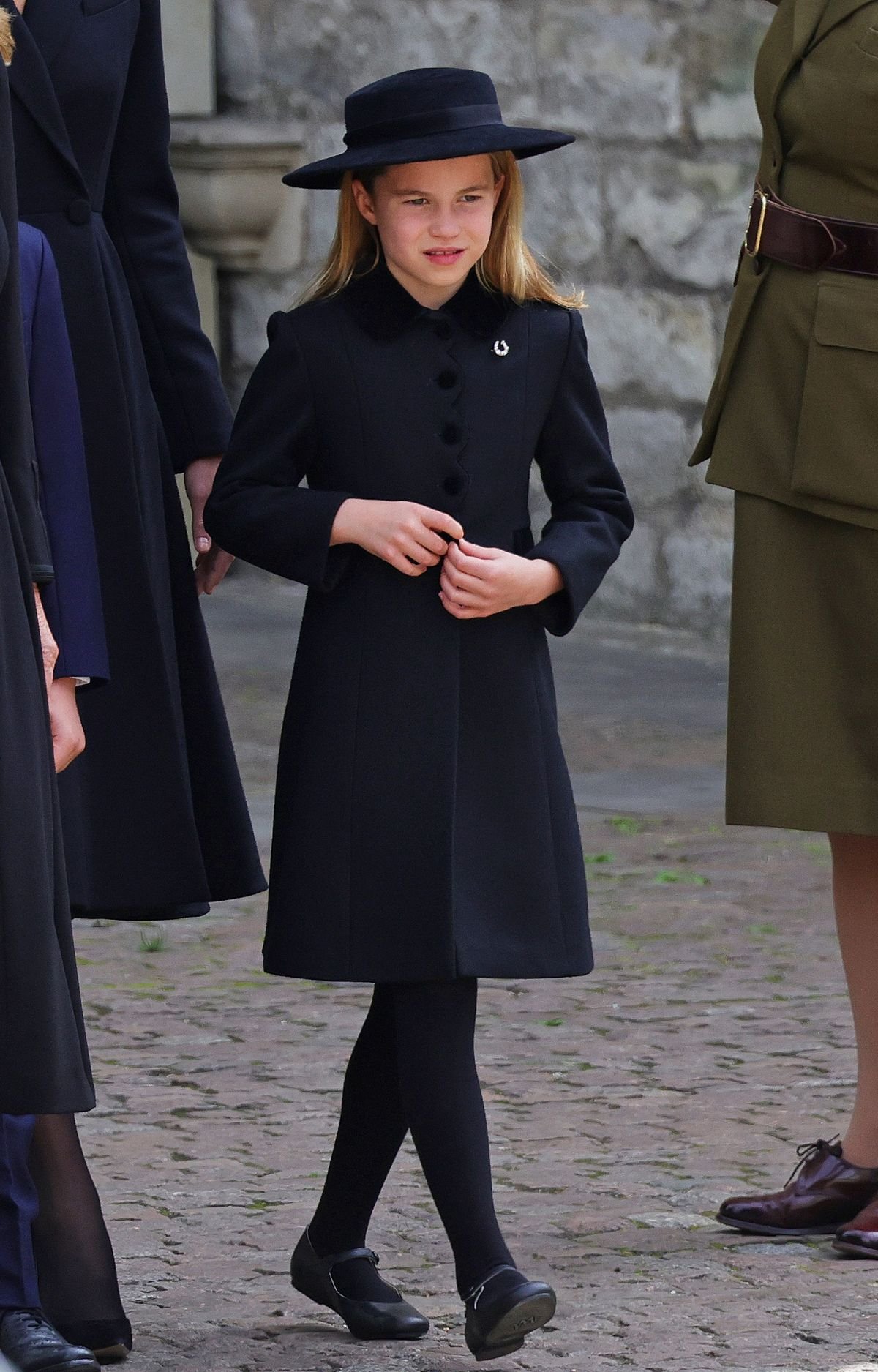 الأميرة شارلوت في مراسم جنازة الملكة اليزابيث