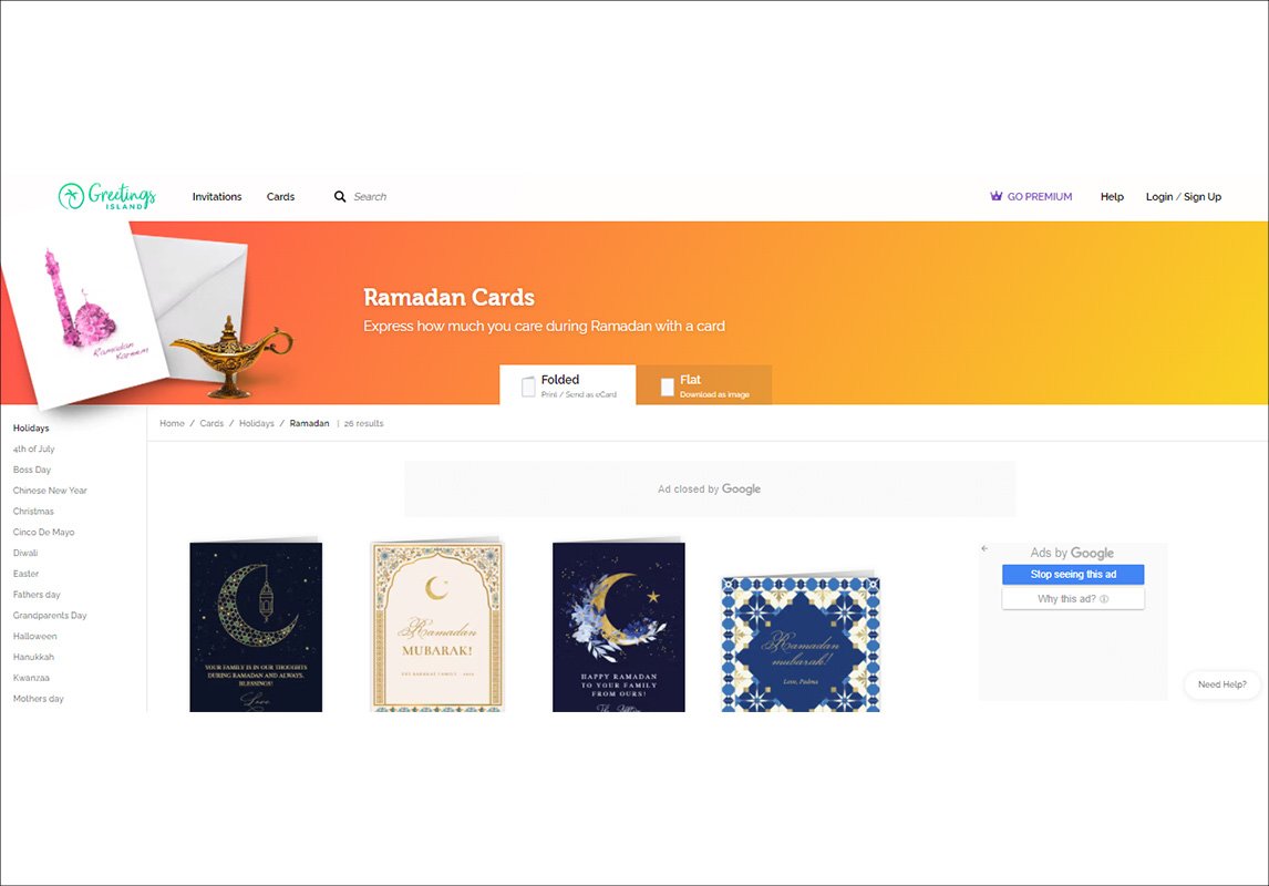  موقع وتطبيق Greetings Island لتنزيل ثيمات رمضان