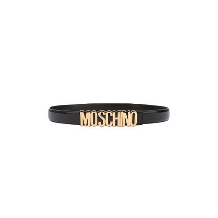 حزام Leather Belt With Logo من Moschino