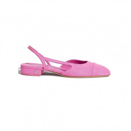 حذاء Denim Neon Pink Slingbacks من CHANEL