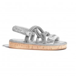 صندال Cord & Lambskin من Chanel