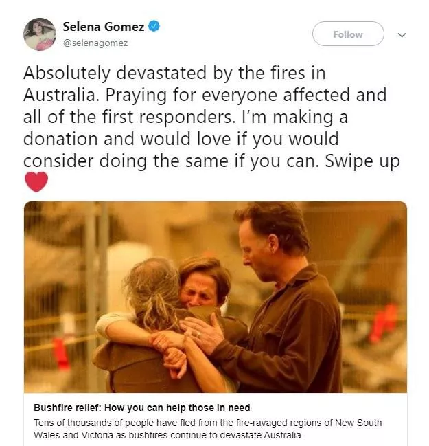 حرائق استراليا: صور مؤثرة وتعليقات المشاهير على هذه الكارثة الطبيعية