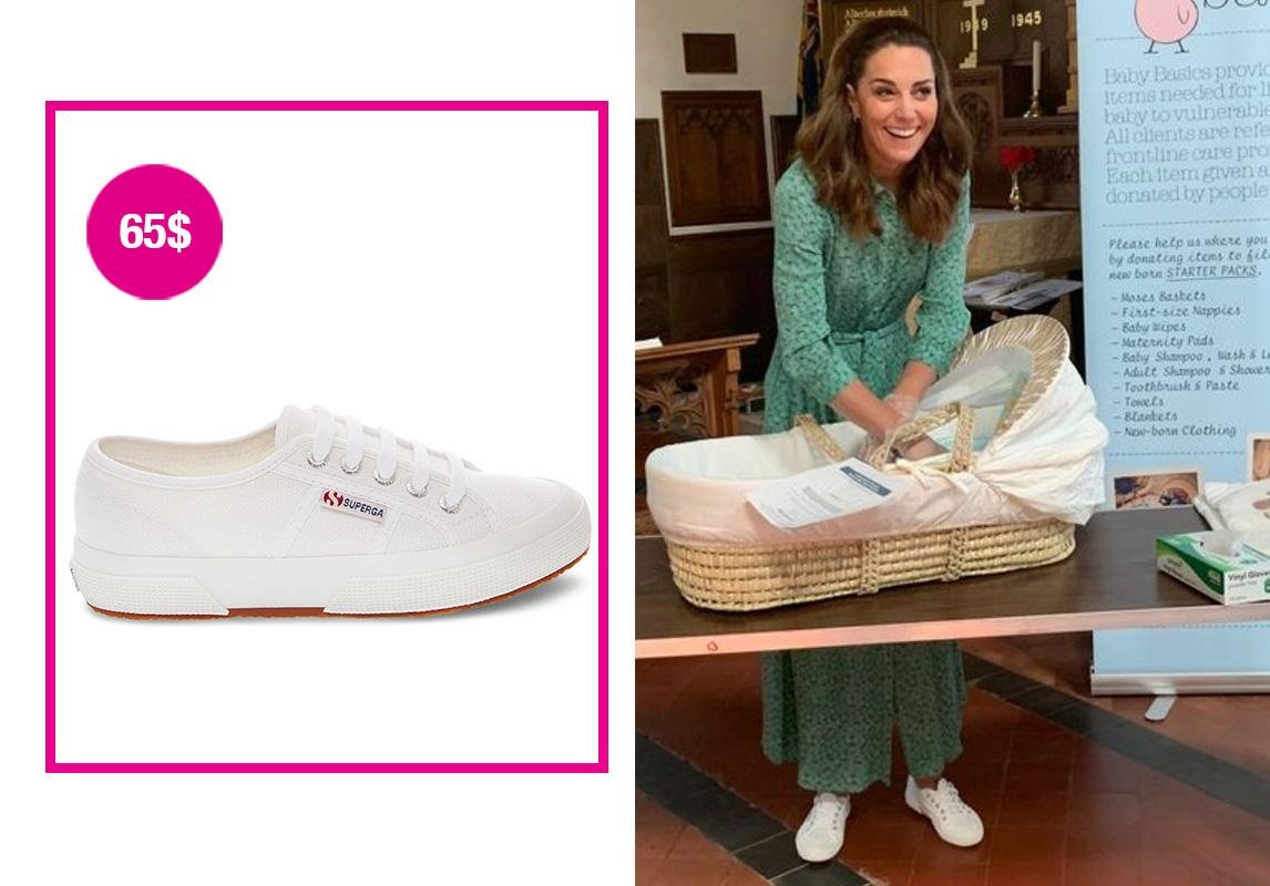 Kate Middleton تنتعل حذاء من سوبرغا Superga