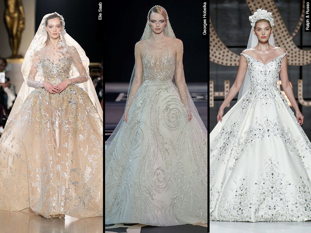 فساتين زفاف ابيض رالف اند روسو ايلي صعب جورج حبيقة  Elie Saab Georges hobeika ralph and russo