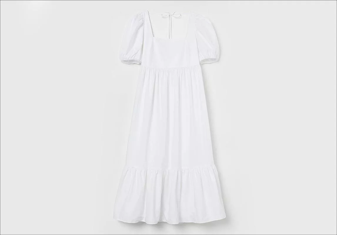 فستان ابيض فساتين الفستان اتش اند م H&M