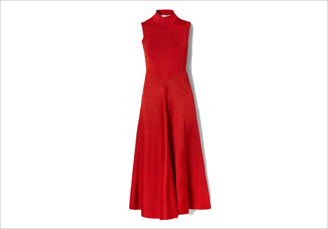 فستان احمر من Victoria Beckham موديلات فساتين فكتوريا بكهام