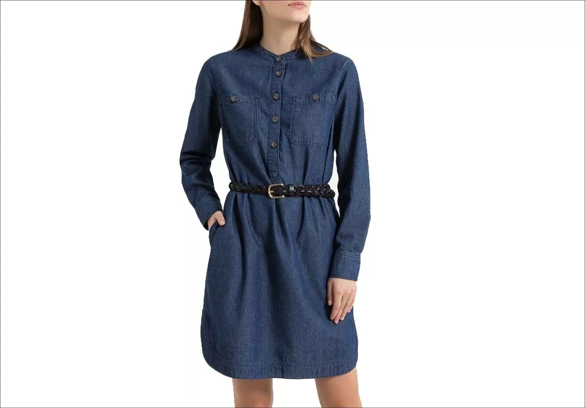 فستان جينز موديلات فساتين La Redoute Collections فوغا كلوسيت VogaCloset