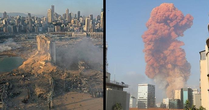 صور انفجار بيروت لبنان انفجار نترات الأمونيوم