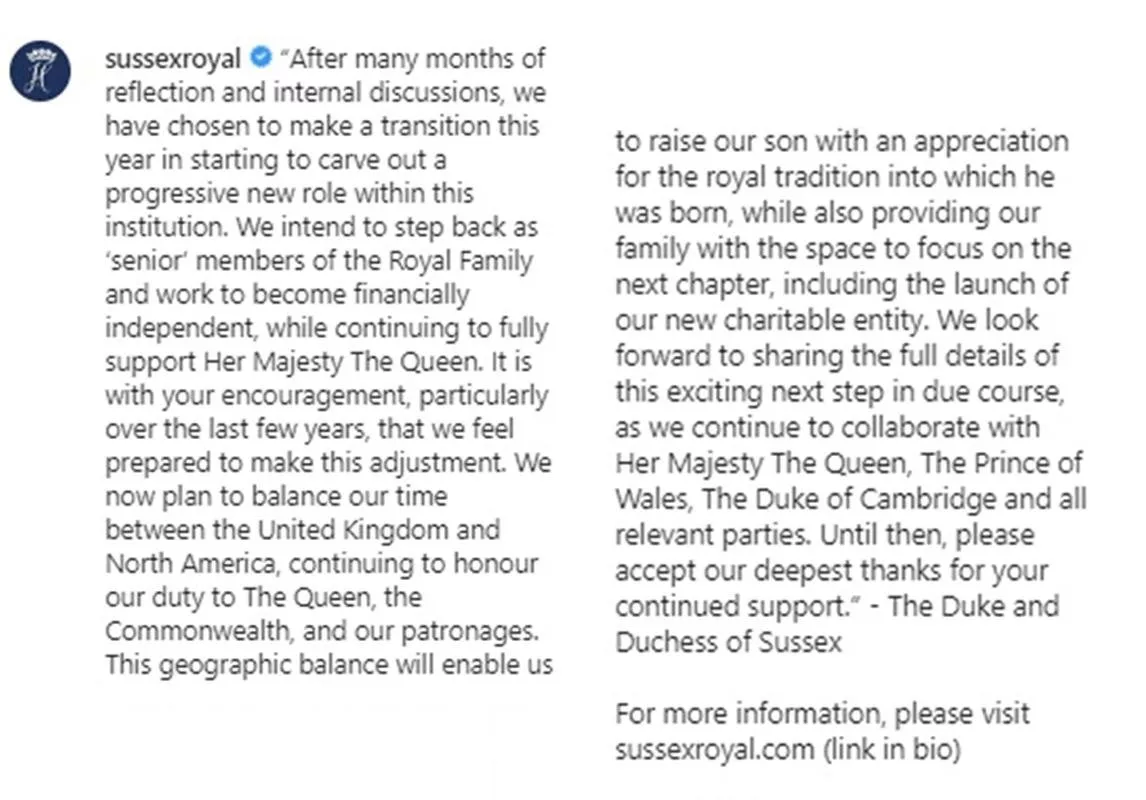 ردّات فعل المشاهير والعالم على خبر اعتزال الأمير هاري وميغان ماركل للحياة الملكية
