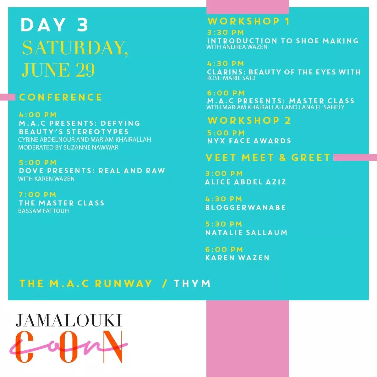 JamaloukiCon 2019: الجدول المفصّل لهذا الحدث طيلة 3 أيام