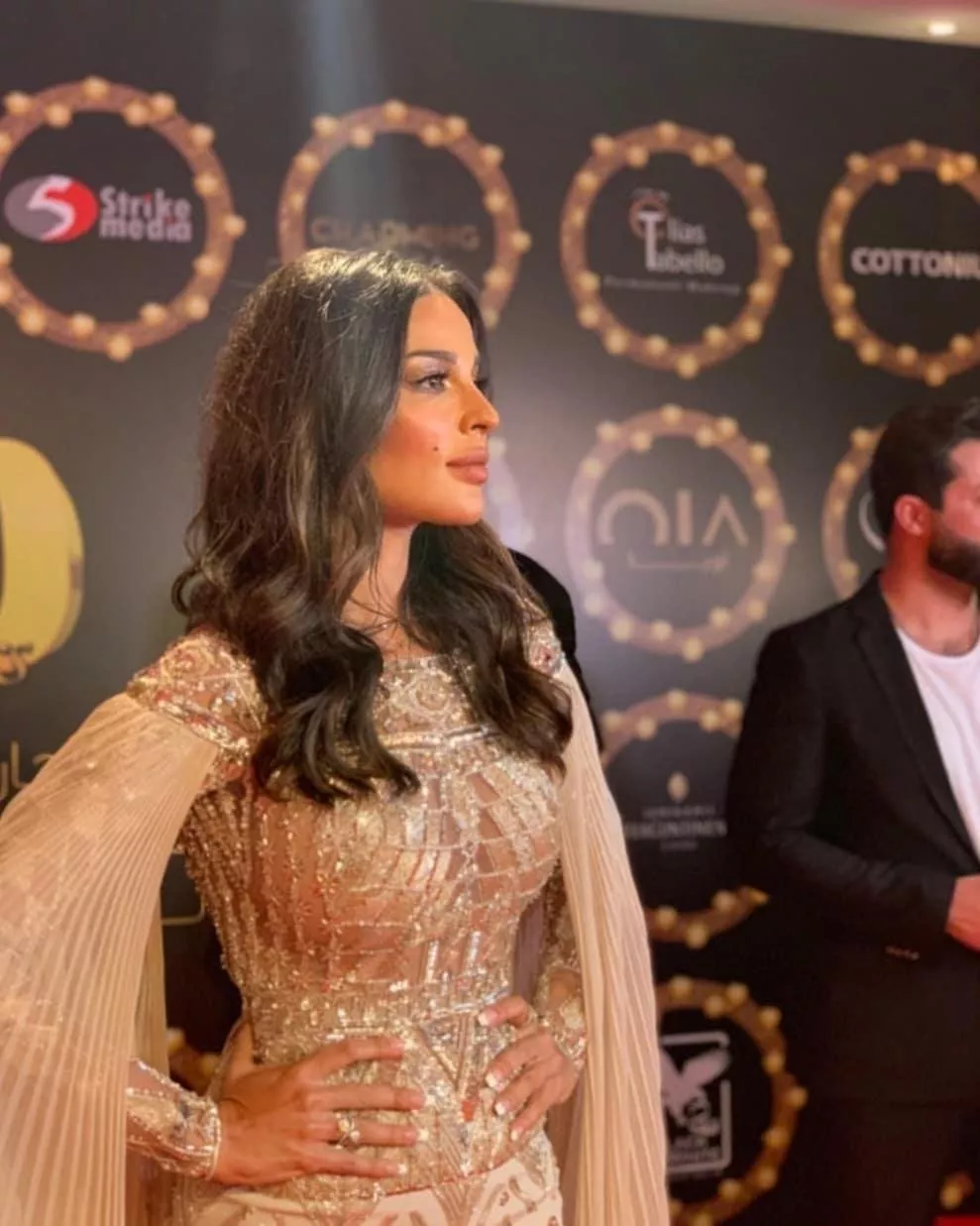 نادين نجيم في إطلالة جميلة خلال فعاليات مهرجان الفضائيات العربية 2019 في مصر