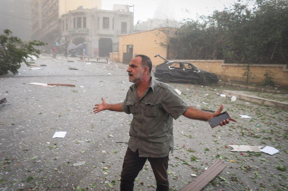 انفجار بيروت لبنان صور فيديوهات