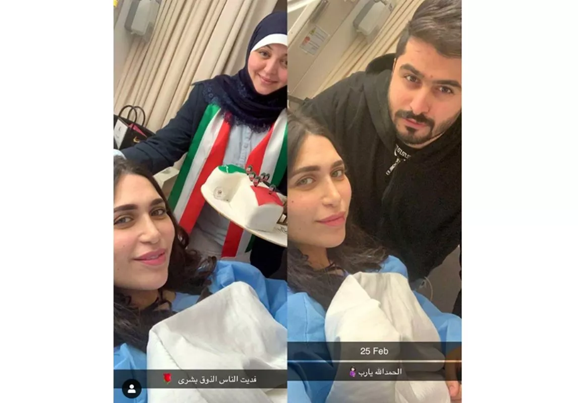 الفاشينيستا الكويتية دكتورة خلود ترزق بـ3 أولاد توأم!