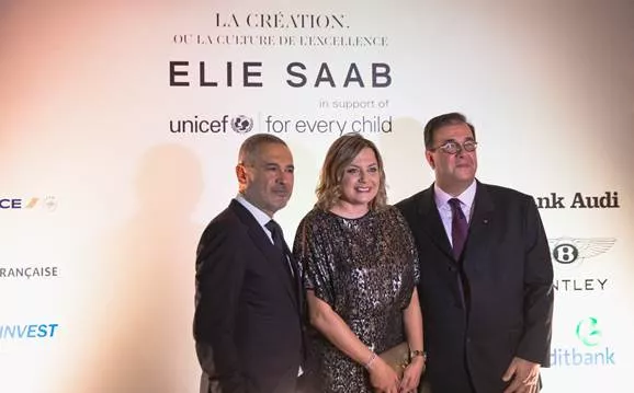 عرض Elie Saab  للأزياء الراقية  في قصر الصنوبر بحضور السفير Bruno Foucher