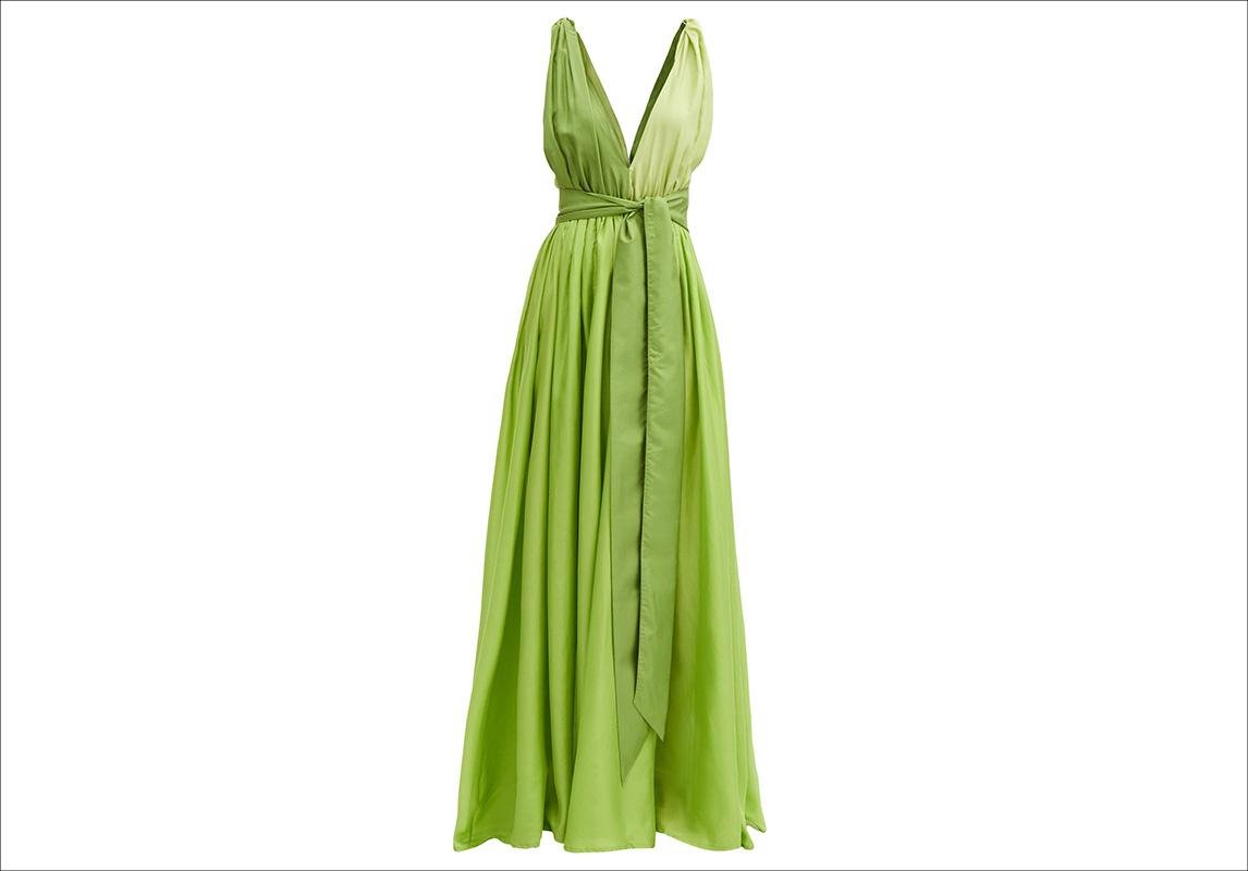 فستان اخضر - فستان اخضر غامق - فستان - فستان سهرة - فساتين سهرة- فستان سهرة –