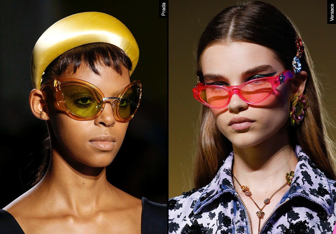 اشكال نظارات شمسية نسائية ربيع 2019 موضة ماركات النظارات versace prada فرساتشي برادا